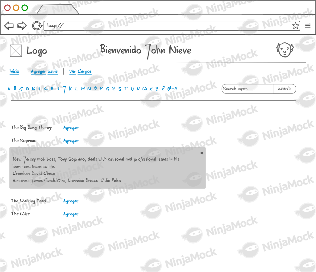 Interfaz ``Ver Catálogo``